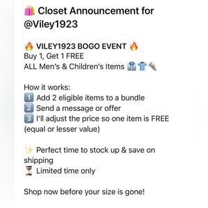 VILEY1923 BOGO Event Announcement